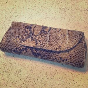 Banana Republic python clutch, perfect condition